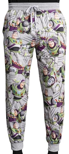 Mad Engine Toy Story Buzz Lightyear All-Over Character Print Adult Pajama Lounge Pants Multicolor
