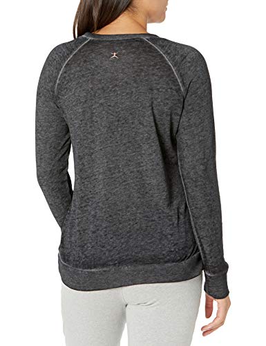 Image of Danskin Women's Long Sleeve Mineral Wash Pullover Top