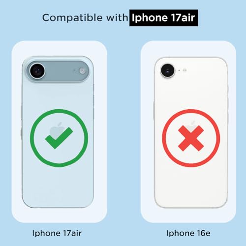 Image of Pikkme Back Cover for iPhone 17 Air Mag-Safe Shockproof PC + TPU Protective Case Magnetic Support Bumper Case (Transparent Mag-Safe)