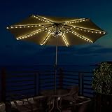 Patio Umbrella Lights Cordless Lighting with Remote Control 8 Brightness Mode LED Patio Light Wireless Battery Operated Waterproof for Patio Backyard Umbrella Outdoor Garden Decor
