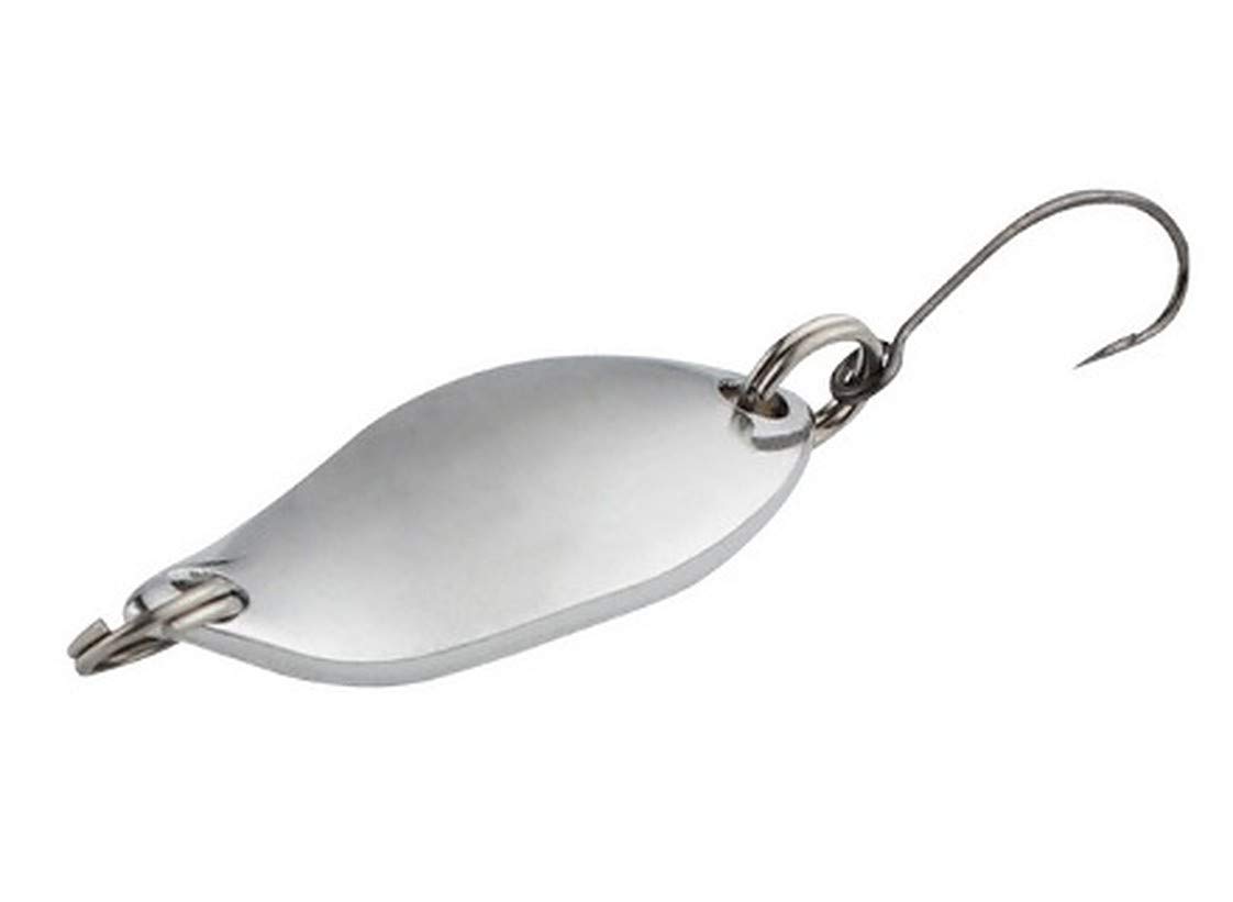 3 X 5g CHROME Mini Spoon style metal spinners single hook Trout Perch Chub Lure (CHROME)