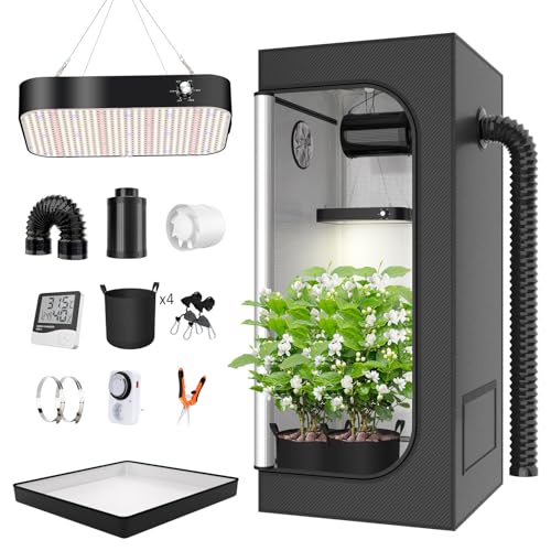 TOPRON Grow Box 80x80x180cm con Lampada LED 200W