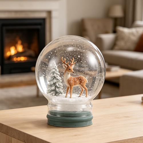 TOPBATHY Cúpula para Bola de Nieve con Base Vacía para Manualidades Navideñas 7