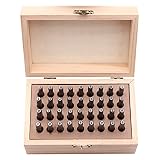 SEEKQUA 2mm Letter and Number Stamp Set, 36-Piece Carbon Steel Metal Stamp Set, alphanumeric Punchin