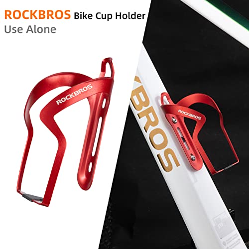 Rockbros Bike Cup Holder, 2-In-1 Bicycle Bottle Bracket Aluminum Alloy Water Bottle Cages, Universal Rotation Cup Drink Holders For Bike Handlebars, Motorcycle, Mtb, Boat, Walker, Wheelchair, Stroller #TOP2
