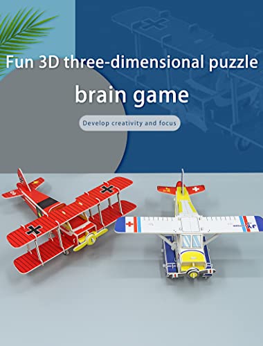 Gishia Diy 3D Jigsaw Puzzle Toys Paper And Eps Foam Board For Kids And Adults Fun And Creative Diy Toy Model Building Kit For Kids Toys For Girls And Boys. Transportation Puzzle (Vintage Aircraft) #TOP1