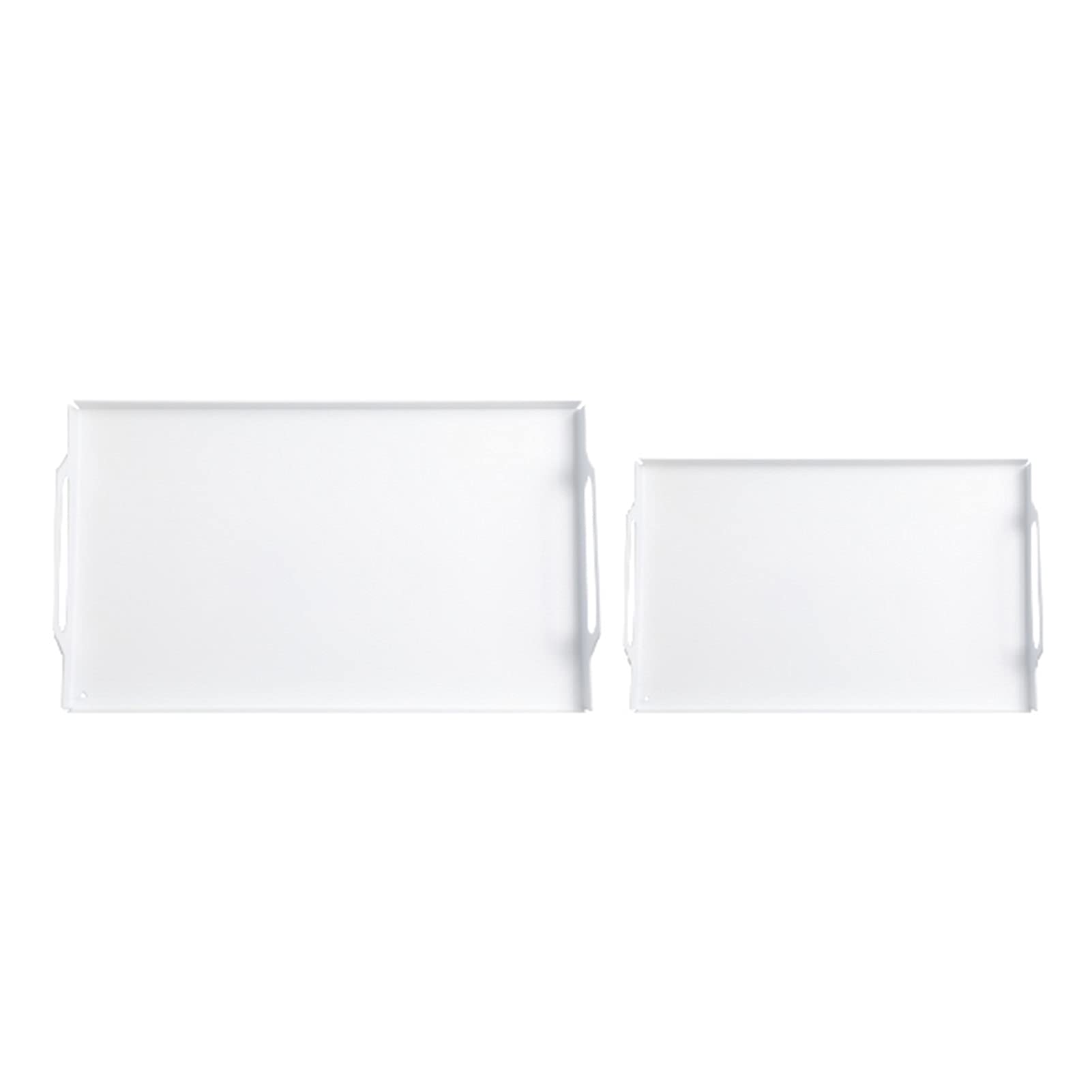 Bandeja Bandeja de servir con mango Butler Bandeja de desayuno 2 PCS Plato de fiesta Decorativo Bandeja de té grande para bandejas de cena de sofá para cocina sala de estar Bandeja Antideslizante