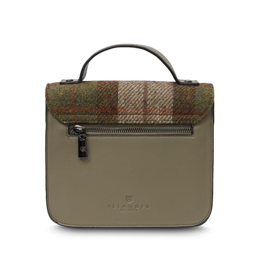 Image of Islander The Calton Satchel - Ladies Satchel With HARRIS TWEED - Small and Medium, Chestnut Tartan, Mini