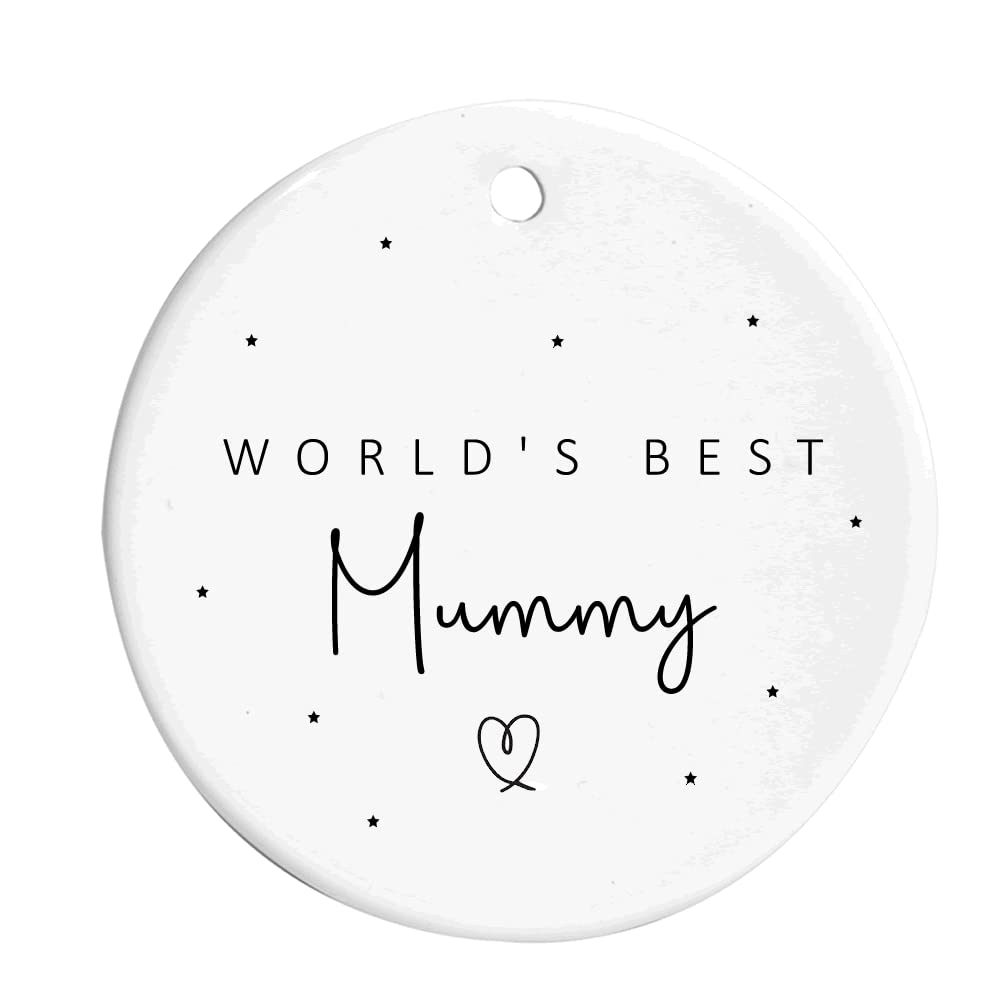 World's Best Mummy Ceramic Round Hanging Ornament Decoration Sign