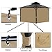 Tngan Gazebo Universal Replacement Privacy Curtain, 10'X12' Waterproof Outdoor Sidewall with Zipper for Patio, Garden and Backyard (4-Panels, Brown)