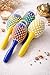 Handheld Beaded Maraca Shaker, Colorful Plastic Percussion Instrument for Music, Dance, Worship & Party Use