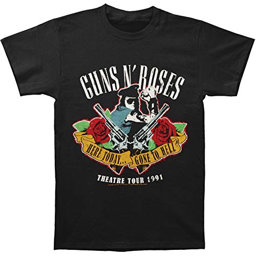 Mens Guns N Roses - Here Today and Gone To Hell - Mens T-shirt X-large Black 12162020DP X-large