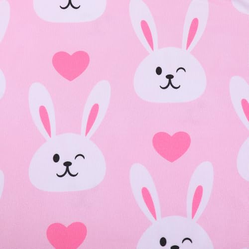 Easter Toddler Girls Dress Bunny Eggs Print Dresses Flutter Sleeve Clothes 3-8Y4