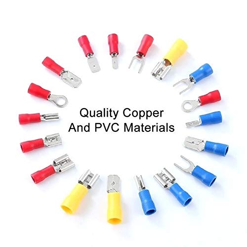 Conectores Electricos 280/480 / 720pcs Conector de cable aislado Alambre eléctrico Crimp SPAIDE SPAIDE CUERCO ANILLO DE TORNIANTE AJUSTE DE LUGS LUGS LUGS RODADO TERMINALES KIT Empalmes Cables Electri