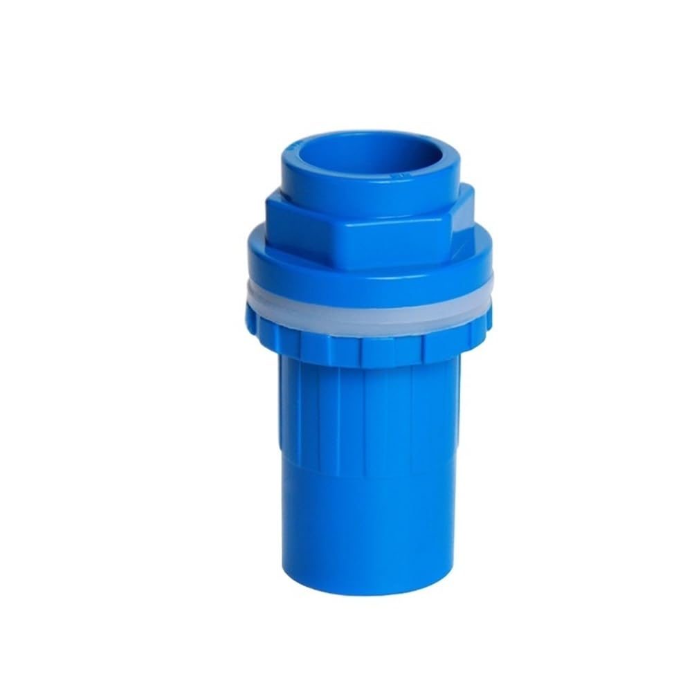 Mogahin Blue Water Tube Elbow Water Overflow Bottom Joint, 20~50Mm Garden Home Inlet Outlet Joints Straight Drainage Connector 1Pc(,32Mm)