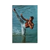 Kungfu Performer Jean-Claude Van Damme (4) Póster de pintura en lienzo, arte decorativo para pared, decoración moderna, 20 x 30 cm