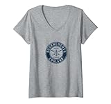 Womens Bournemouth England Vintage Boat Anchor & Oars V-Neck T-Shirt