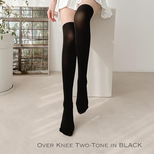 Golf Two-Tone Over-Knee-High Stockings Pantyhose Tights UV Protection2