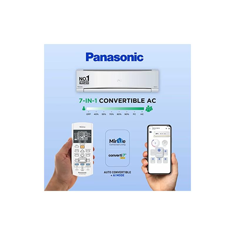 Panasonic 1.5 Ton 5 Star Wi-Fi Inverter Smart Split AC (Copper Condenser, 7 in 1 Convertible with additional AI Mode, 4 Way Swing, PM 0.1 Air Purification Filter, CS/CU-NU18YKY5W,2023 Model, White) - Image 5