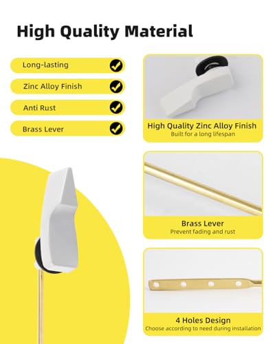 Hibbent Toilet Handle Replacement Compatible with American Standard Toilets - image 3