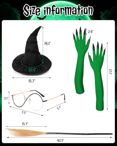 Disfraz de bruja negro para niñas Halloween miniatura 5