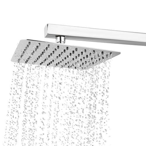 Image of SAM Shower Slim High Pressure Rainfall Showerhead Without Arm for bathroom (Collar Square, 8 * 8)