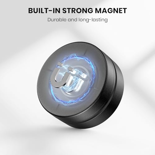 Ultra Magnetic Air Tag Holder | Sealed from Water | Shatterproof | Minimalist Design | Compatible with Apple AirTag, Extra 3M Tape for Optional Mounting, Air Tag Magnetic Case for Car, Truck - Black - Thumbnail 4