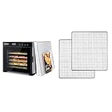 COSORI Food Dehydrator 6 Stainless Steel Trays, Black& COSORI Premium Stainless Steel Food Dehydrator Machine Trays