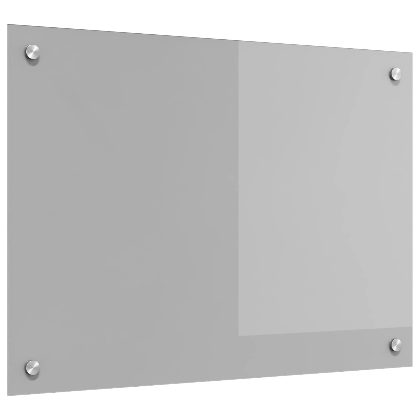 Homogen Küchenrückwand Hellgrau 70 x 50 cm aus gehärtetem Sicherheitsglas für moderne Küchen, hitzebeständig, leicht zu reinigen, mit vorgebohrten Löchern, ideal für Kochzubehör und Kochutensilien