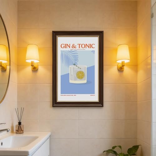 Toile Gin And Tonic pour habiller un mur vide de bar ou de bureau - 7