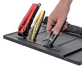 Alternative view of GAMMA+ Professional Barber Appliance Magnetic Mat and Station Organizer, Anti-Slip, Durable Hair Styling Tools
