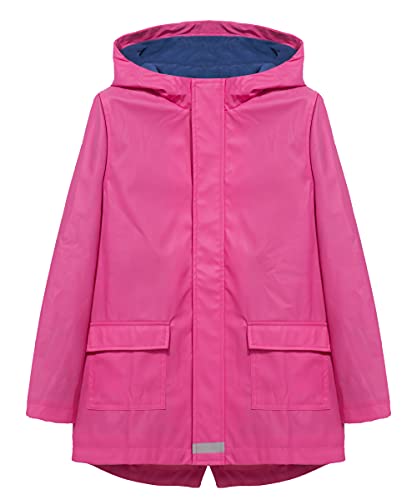 Hiheart Boys Girls Waterproof Rain Jacket Fleece Lined Softshell Coat