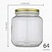 kitchentoolz Half Gallon Mason Jar Wide Mouth with Airtight Metal Lid - Safe for Fermenting, Pickling, Sourdough & Kombucha - Glass 64 oz Mason Jar - Made in USA - BPA Free