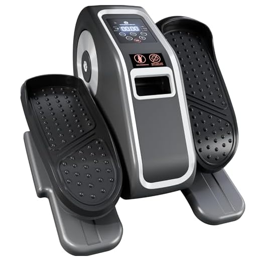Under Desk Elliptical Machine - Electric Seated Foot & Leg Pedal Exerciser for Home Workout & Seniors - Elliptical Equipment with LCD Display Monitor, 12 Speeds & Remote Control - Compact Strider