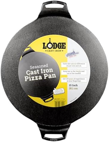 Lodge Seasoned Cast Iron Pizza Pan - Pre-Seasoned, Round Pizza Pa...