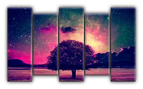 SAF Set of 5 Beautiful scenery UV Textured Nature Home Decorative Gift Item Large Panel Painting 18 Inch X 30 Inch SANFPNL30811