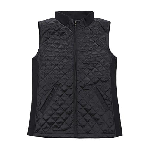 Bienzoe Women Quilted Casual Vest: Lightweight Packable Sleeveless Jacket Small Black