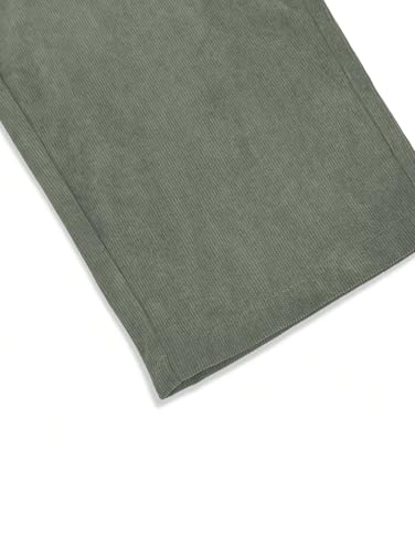 Image of AVANOVA Men's Black Front Tie Loose Fit Corduroy Baggy Long Slacks Chino Pants with Slant Pocket Simple Casual Trousers, Going Out (Code Pant 186)