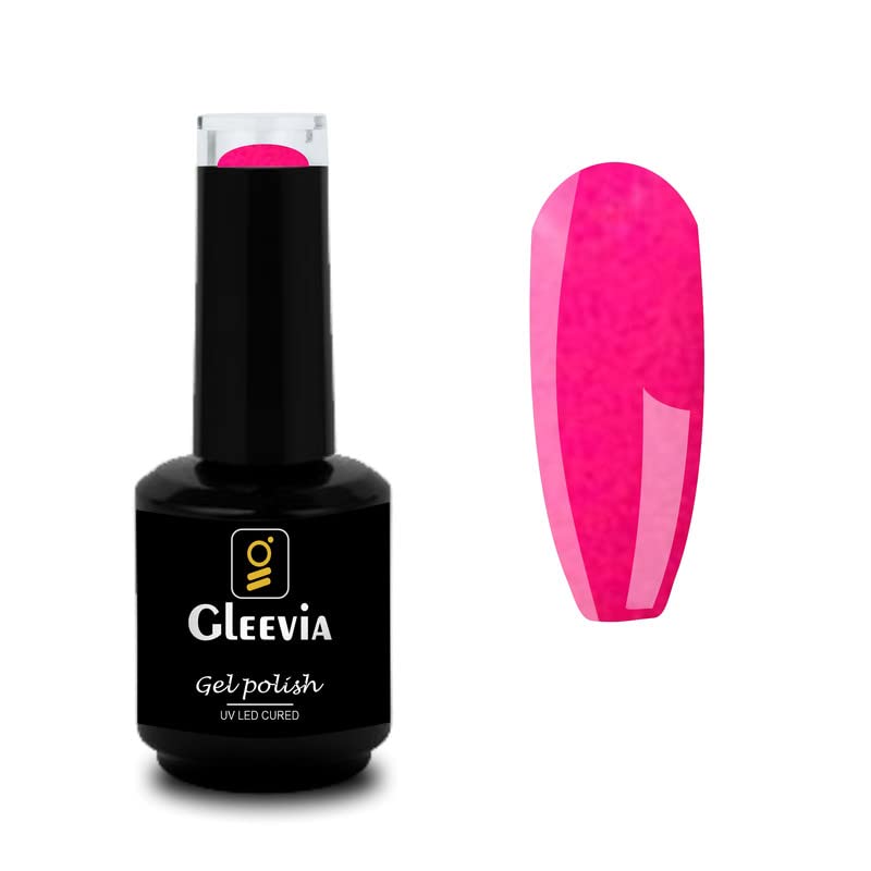 Gleevia Fluorescent UV Gel Polish for Professionals 15ml Brush Cap Shade F2-image-34