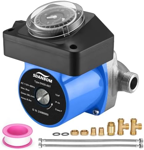 Hot Water Recirculating Pump - 100W Instant Heater With Timer for Tank/Electric Heaters, Extremely Quiet