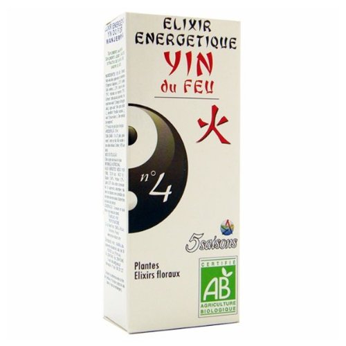 Laboratoire 5 Saisons - Elixir Énergétique 5 Saisons Nu00b04 (Certifié Ab) - Yin Du Feu (Coeur) - Contenance : 50 ml