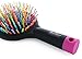 OneDor Rainbow S-Curve Ball tipped Air Volume Paddle Hair Brush with Flexible Cushion Base for Hair | Detangling Comb (2 Set - Black)