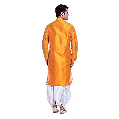 Kurta para hombre dhoti silk blend conjunto ropa india tradicional 2