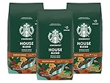 Starbucks House Blend Medium Roast Ground Coffee 12 ounce Bags (Pack of 3)