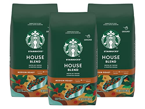Image of Starbucks House Blend Medium Roast Ground Coffee 12 ounce Bags (Pack of 3)