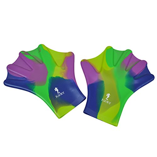 Kiefer coque en silicone palmés gants de natation pour vos séances d'aquagym