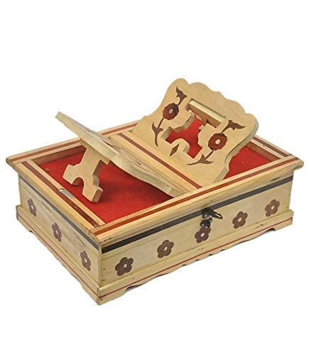 AS Wooden Handicraft Brown Wooden Handmade Rosewood Holy Book Stand Box for Quran Ramayan Bible Gita Ved Guru Granth Sahib-image-32