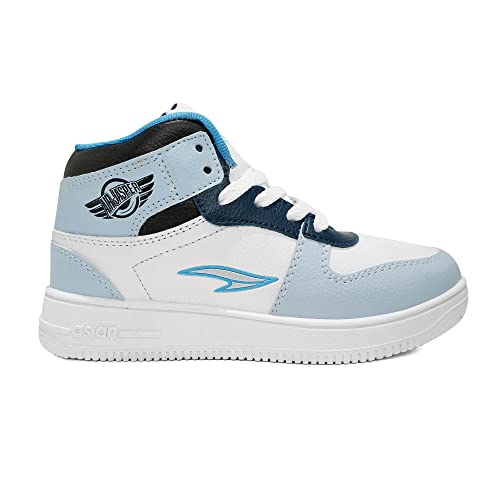 Image of ASIAN Kid's THUNDER-11 Casual White Sneaker Outdoor,High Neck Shoes with Extra Jump Casual Lace-Up Shoes for Boy's