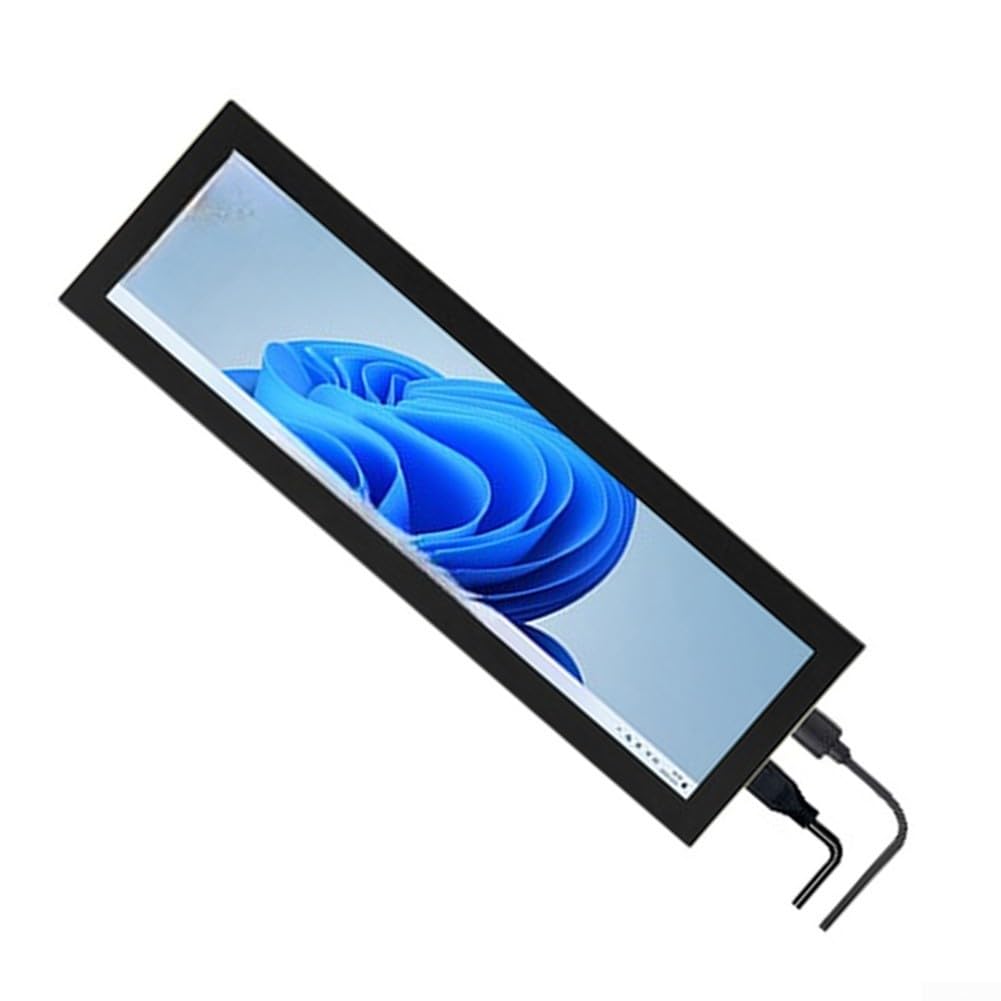 Monitor touch capacitivo a 5 punti da 8,8 pollici & Play capacitivo | 480 x 1920 per risoluzione, colori vivaci, angolo di visione di 170°, ideale per multimediali, giochi e produttività