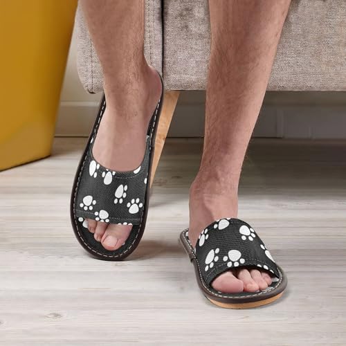 Fisyme Slippers for Women Men Slip-On Open Toe Indoor Outdoor House Shoes Home Slipper4